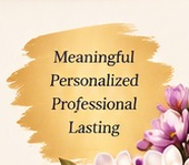 Meaningful, Personalized, Professional, Lasting badge with magnolia flowers